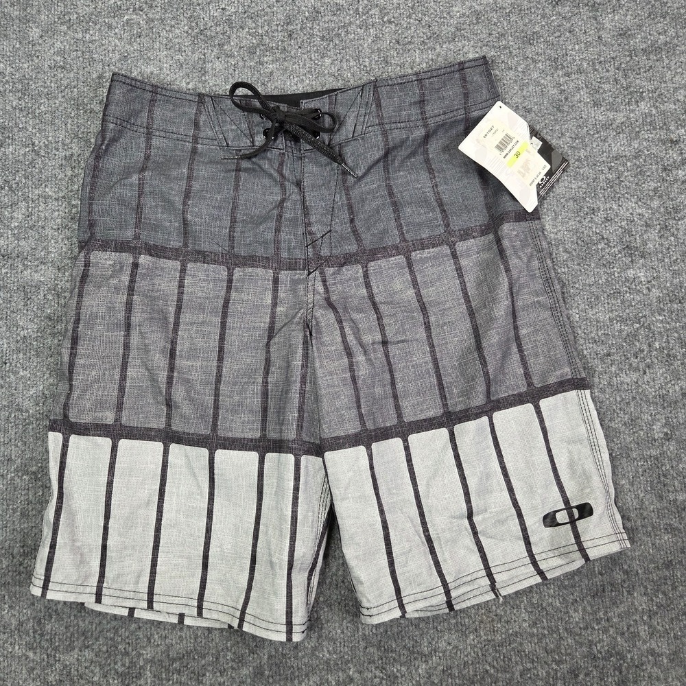 Oakley NEW Mens Gray Surf Boardshorts Swim Shorts‎ Trunks Size 30 Y2k
